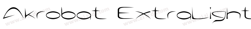 Akrobat ExtraLight字体转换
